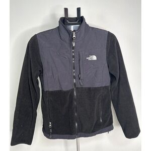 The North Face Denali Women's Fleece‎ Jacket Black/Charcoal Full Zip Size Small